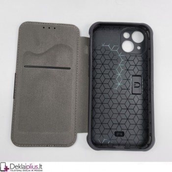 Atverčiamas smūgiams atsparus dėklas - žalias (Apple Iphone 14) Atverčiamas smūgiams atsparus dėklas - žalias (Apple Iphone 14)